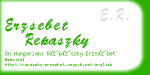 erzsebet repaszky business card